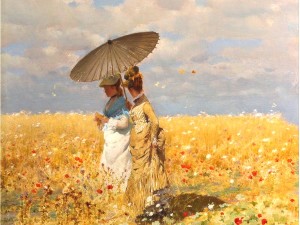 21feb16c De Nittis Tra le spighe del grano