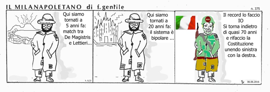 06 giugno 2016 n. 375. Disegnato a mano al PC.